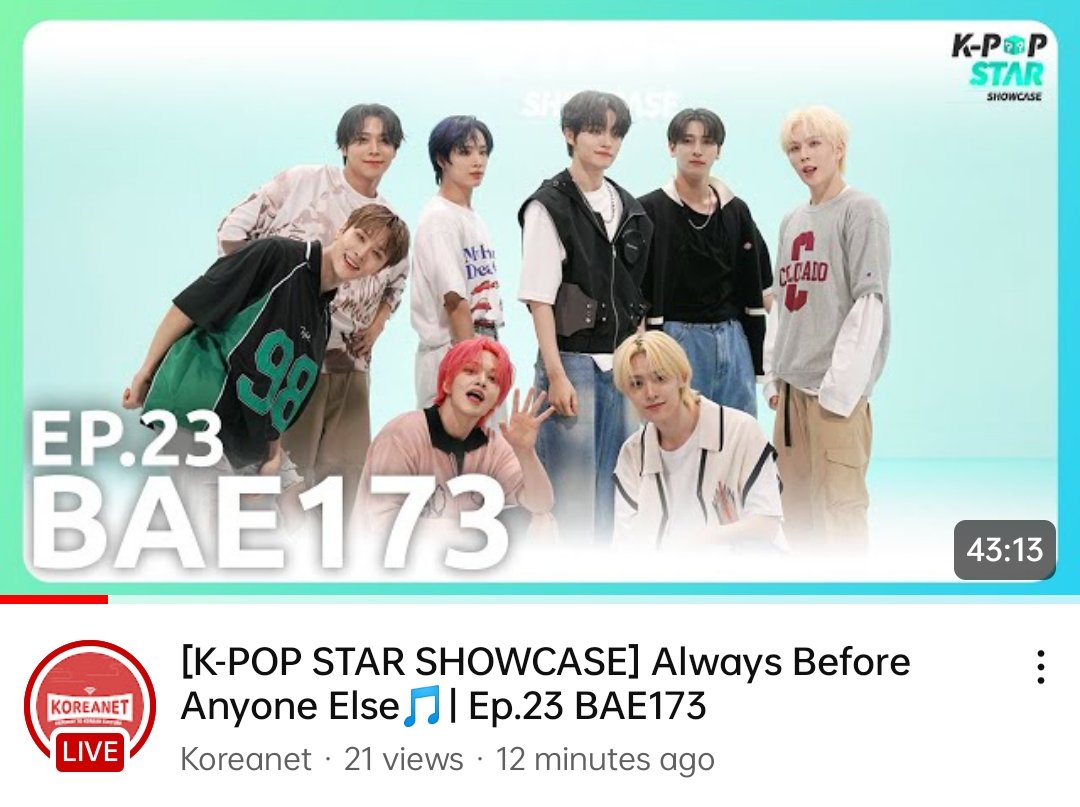 Kpop star showcase BAE173 eps is out!

🔗 youtu.be/qZuDsfkdFVI

#BAE173