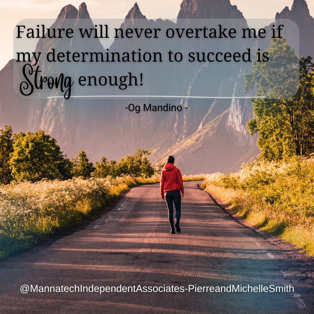 AssociateSmith's tweet image. "Failure will never overtake me if my determination to succeed is STRONG enough!" - Og Mandino -

#mannatechindependentassociatespierreandmichellesmith #mannatechsa #Realfoodtechnology #mannatechscience #longevityfromthesource #glyconutrition #supplements