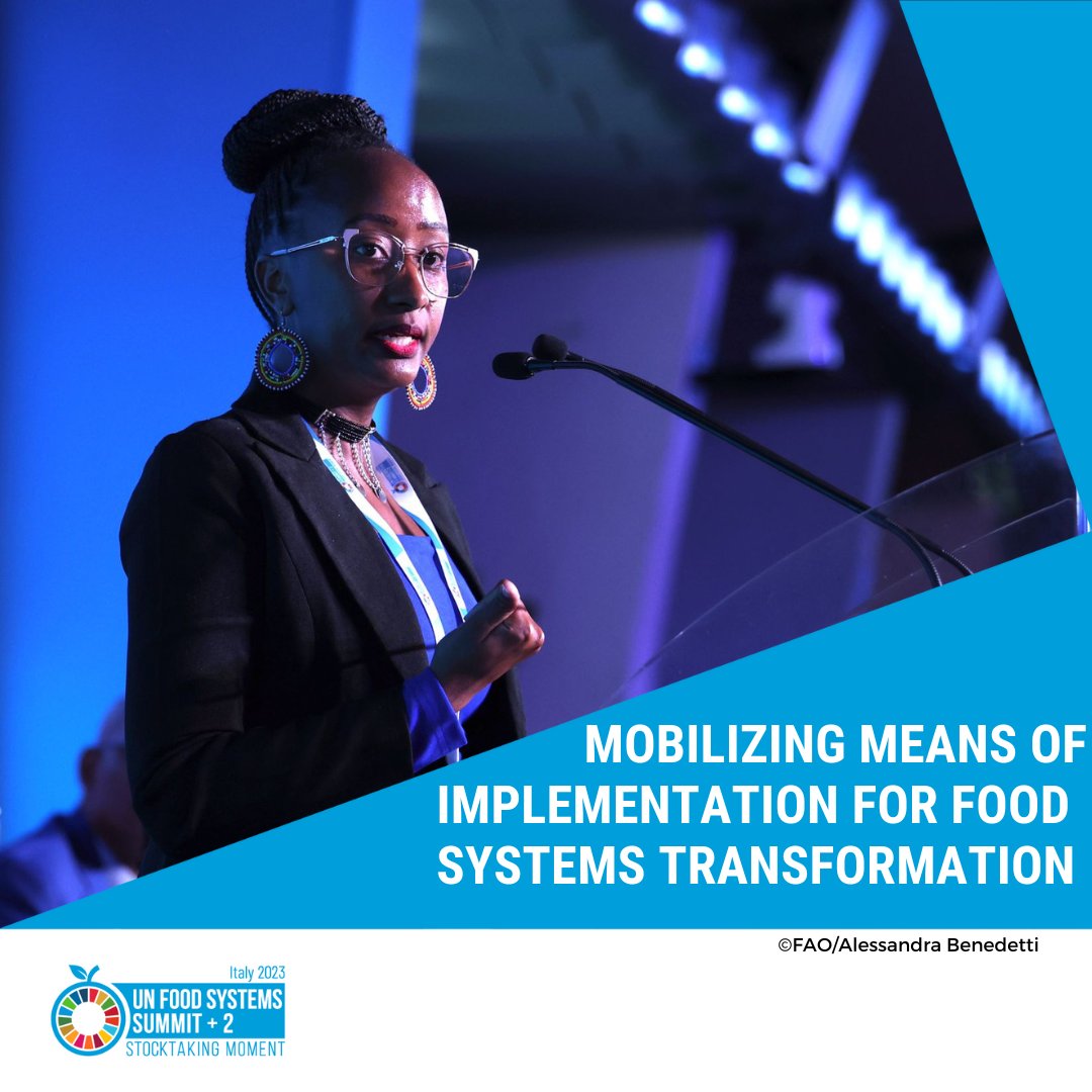 FoodSystems's tweet photo. 🌟 “Youth are drivers of change…The future of food is about us.”

@EngMwende's youth inclusion call to action:
💰 Fund youth-focused #FoodSystems transformation
🚀 Recognize youth-led STEM innovations in national pathways
👥 Support a standalone youth coalition
#UNFSS2023 https://t.co/RZ11CyU64i