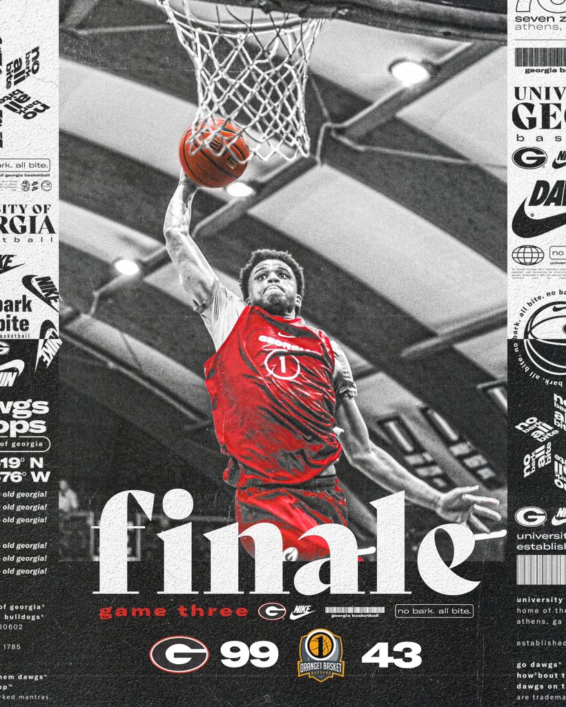 Finishing strong in Rome. 

Abdur-Rahim: 26pts 8reb 2stl
Jordan: 13pts 5reb 3stl 
Cain: 12pts 7reb 3stl
DeLoach: 11pts 6reb 1stl
Anselem-Ibe: 10pts 3reb 2stl
Demary Jr.: 10pts 6ast 4stl
Sunahara: 9pts 4reb 2stl 

#ForzaDawgs 🇮🇹