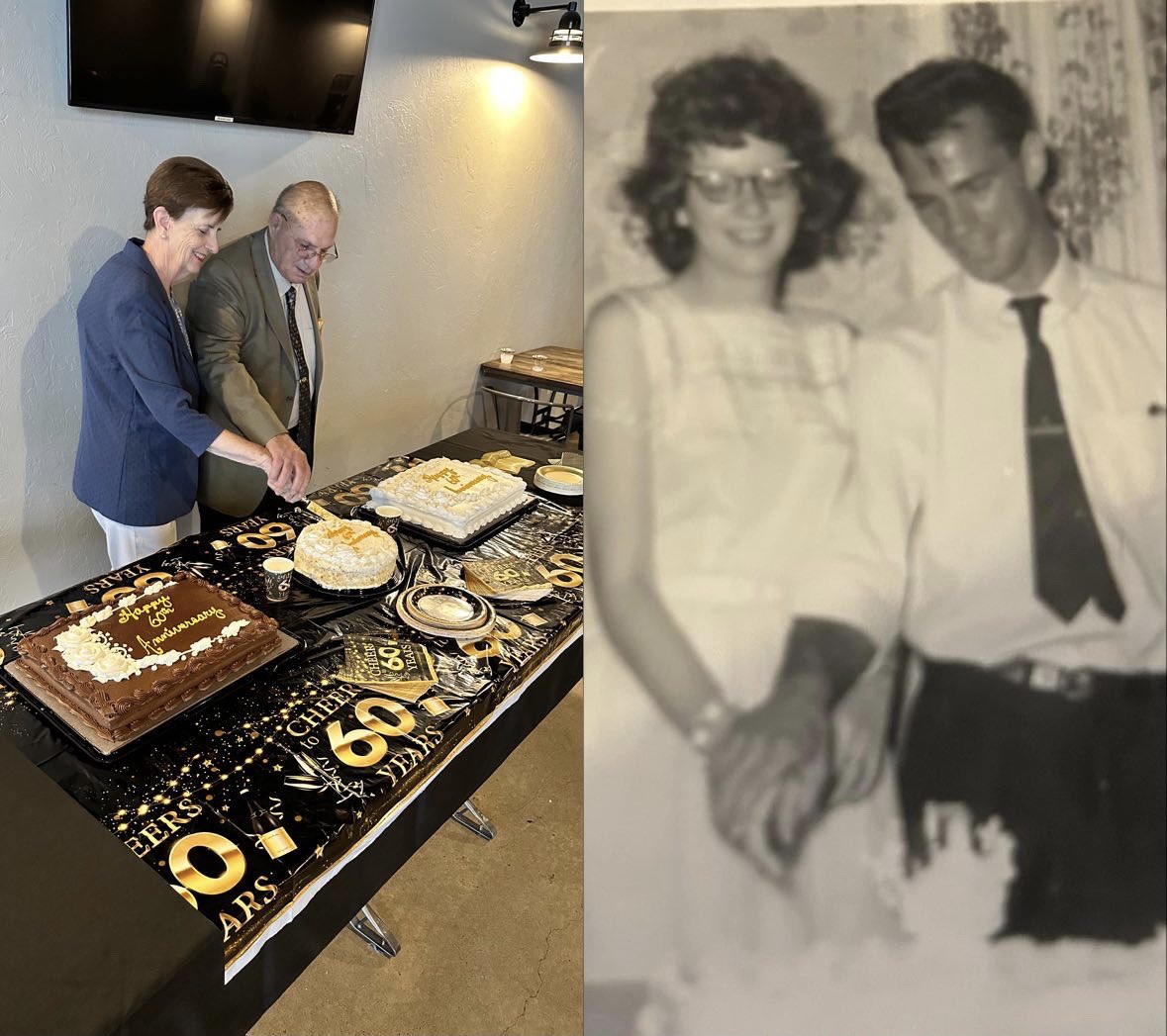 Happy 60th Anniversary mom and dad. Thank you for never giving up on each other and for learning to trust God more and more on your journey together.