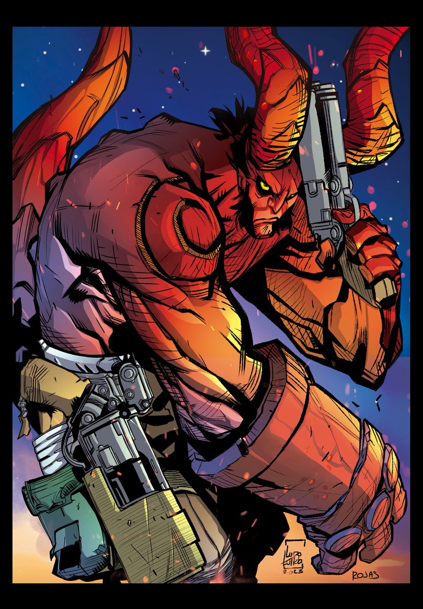 octupusinker's tweet photo. HELLBOY
Process of my work,
if you need an inker or colorist, write me please.
I hope you like it. Greetings 🐙🎨🇲🇽
Pencil: @ludolullabi
Ink and Color: @octupusinker
#hellboy #color #ComicCon2023 #SDCC2023 #INK #practicecolor https://t.co/pQnac99hei