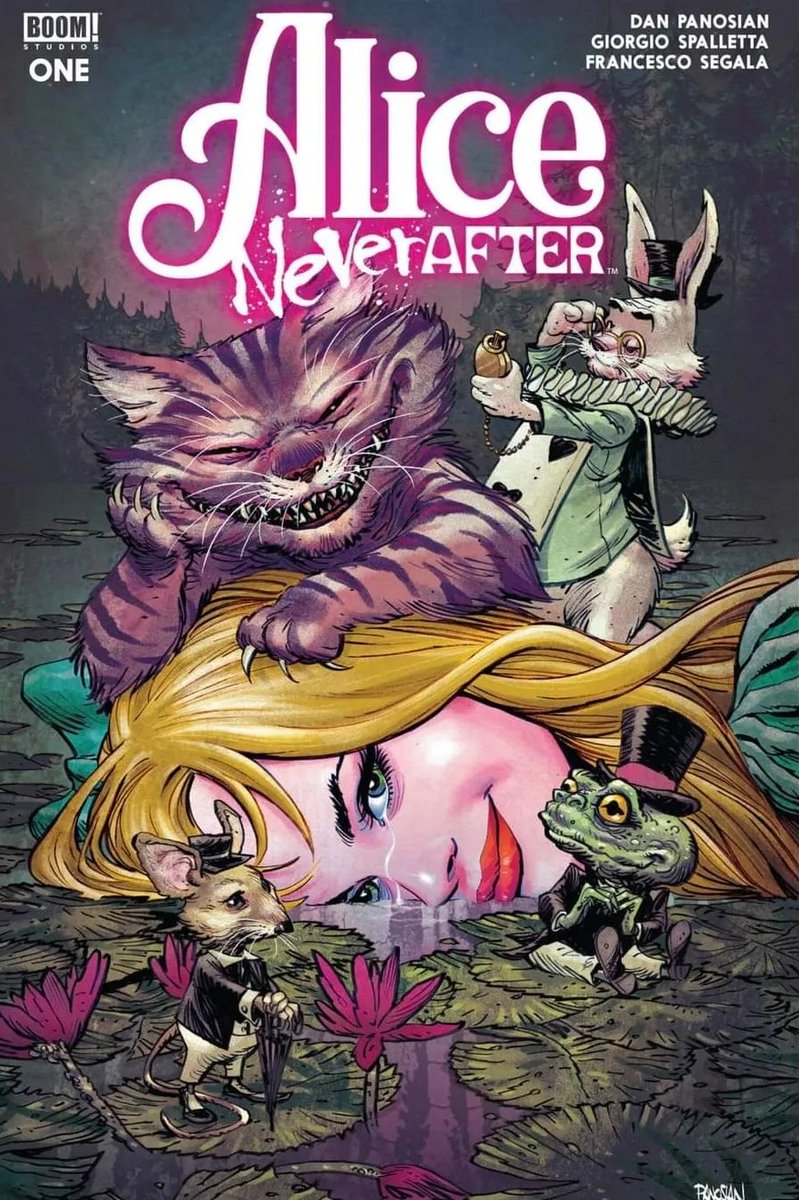 Welcome to WONDERLAND! ALICE NEVER AFTER Is out today! From @boomstudios Story by @urbanbarbarian art by me and assist @cyriloricglerum Colors by @FrancescoSegala and assist @faureiana Lettering by @JeffEckleberry Editing @writeneski with assist Caroline Butler