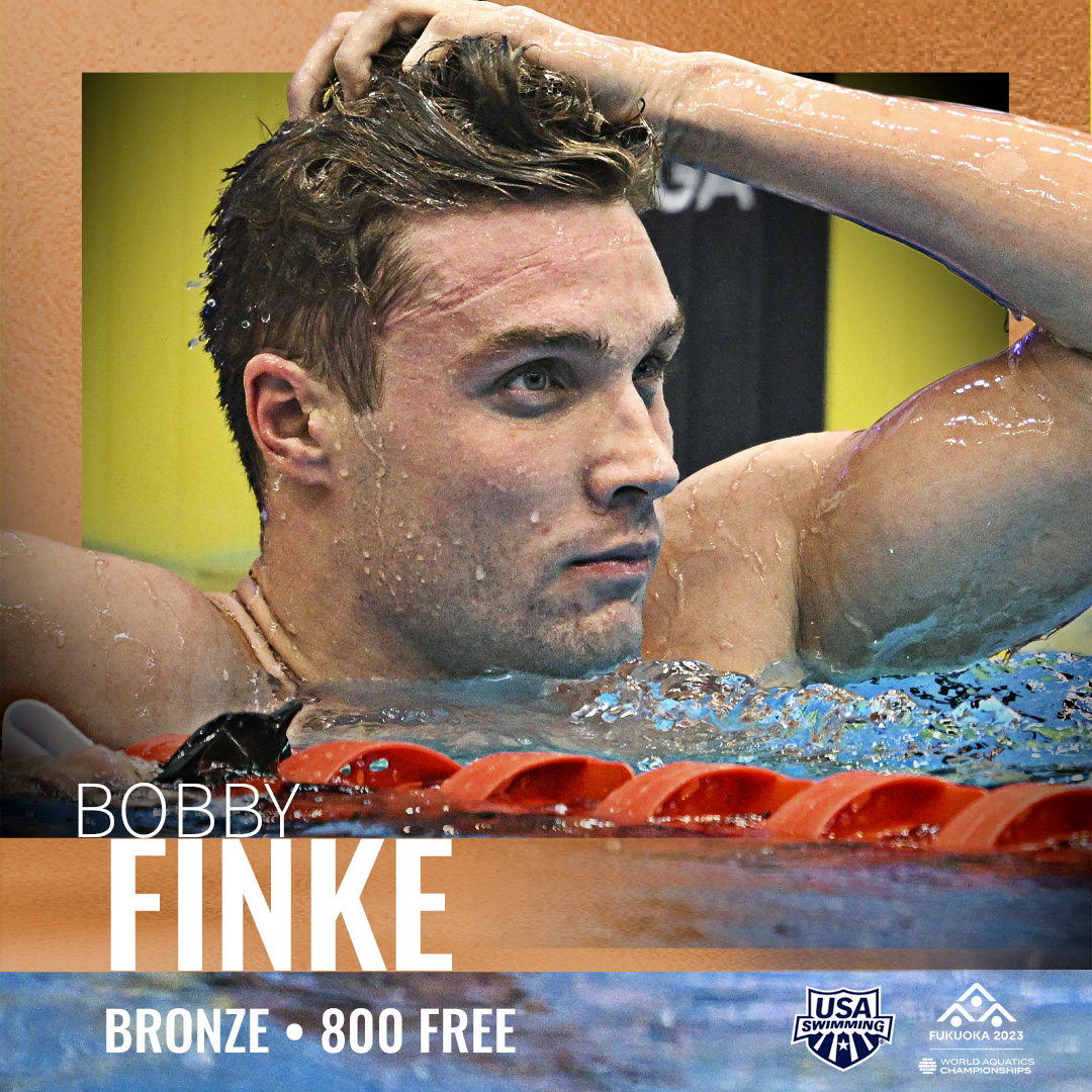 .<a href="/Robert_Finke/">Bobby Finke</a> sets a new American Record and earns a bronze medal with a time of 7:38.67!

#AQUAFukuoka23