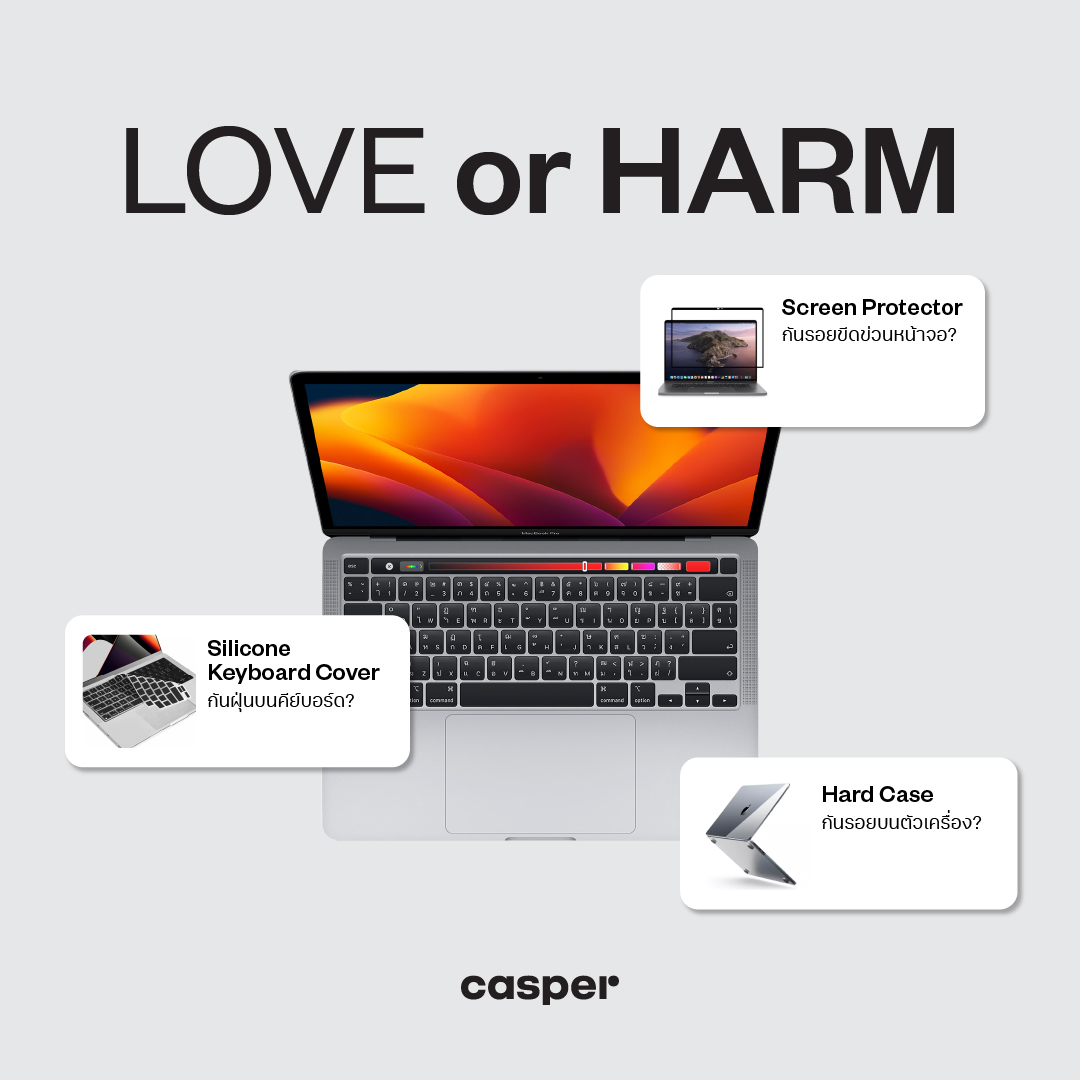 casper_schools's tweet image. เราอาจทำร้าย Macbook ของเราโดยไม่รู้ตัว 🥲

ซิลิโคนกันฝุ่นบนคีย์บอร์ดจะปิดช่องทางระบายความร้อน / ฟิล์มกันรอยจะทำให้ภาพสวยน้อยลง พอลอกออกก็จะดึงสารป้องกันรอยขีดข่วนที่เคลือบมากับตัวเครื่องออกไปด้วย ทำให้จอมีโอกาสด่าง / เคสแข็ง (โดยเฉพาะรุ่นราคาถูก) มักทำไซส์ไม่พอดี 
(1/2)