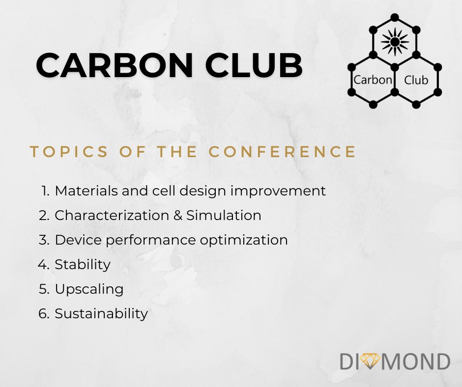 Here are the topics for the #CarbonClub. If your work applies to any of these, don't hesitate and 𝗥𝗲𝗴𝗶𝘀𝘁𝗲𝗿 𝗧𝗼𝗱𝗮𝘆!
🗓️ Mark your calendars and submit your abstracts until August 1st, 2023! Free Registration at lnkd.in/dF9tdSJD

#DIAMONDeuproject #PSCdiamond