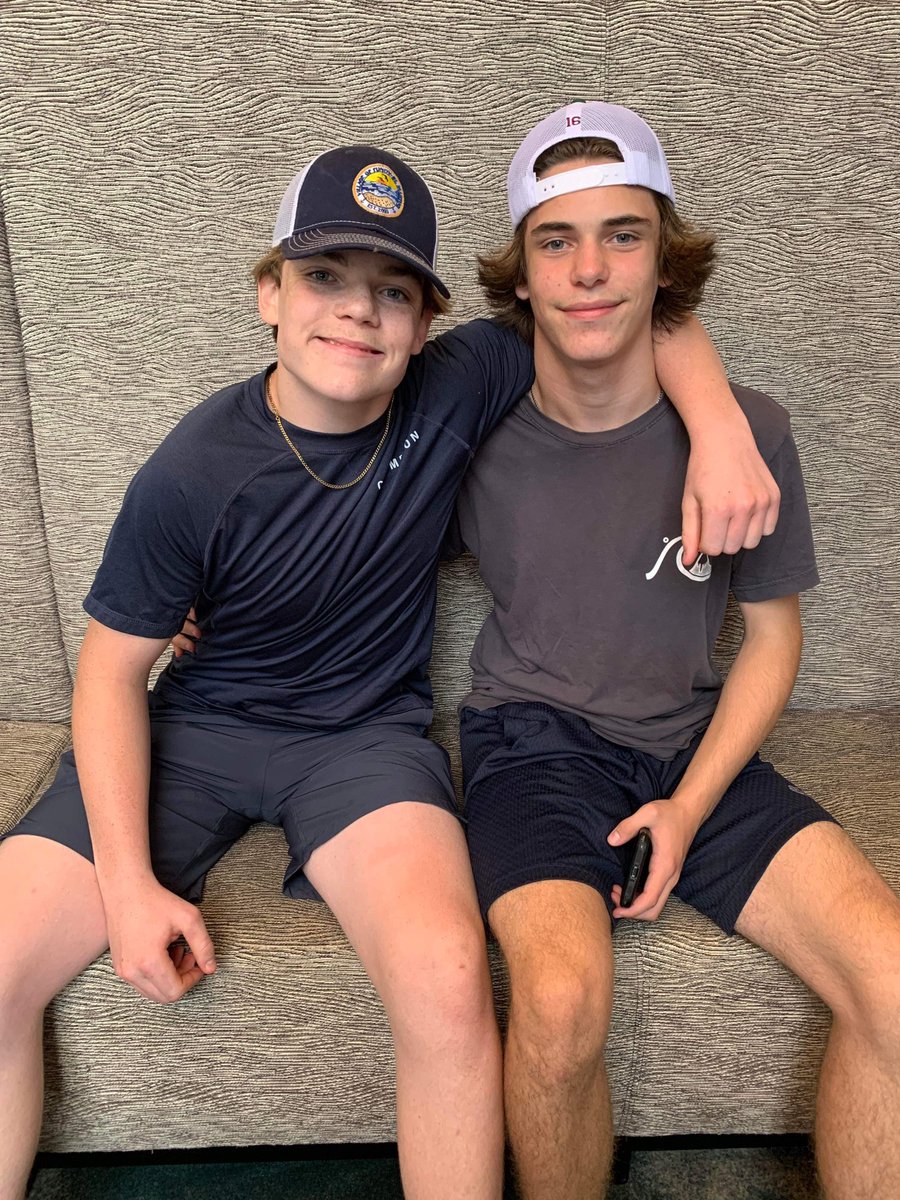 Simonds_HS's tweet photo. Gavin and Adam are off!  U15 Team NB ball hockey nationals! 🏒#TeamNB #Seabee #HighSchool https://t.co/WthC5eZtrt