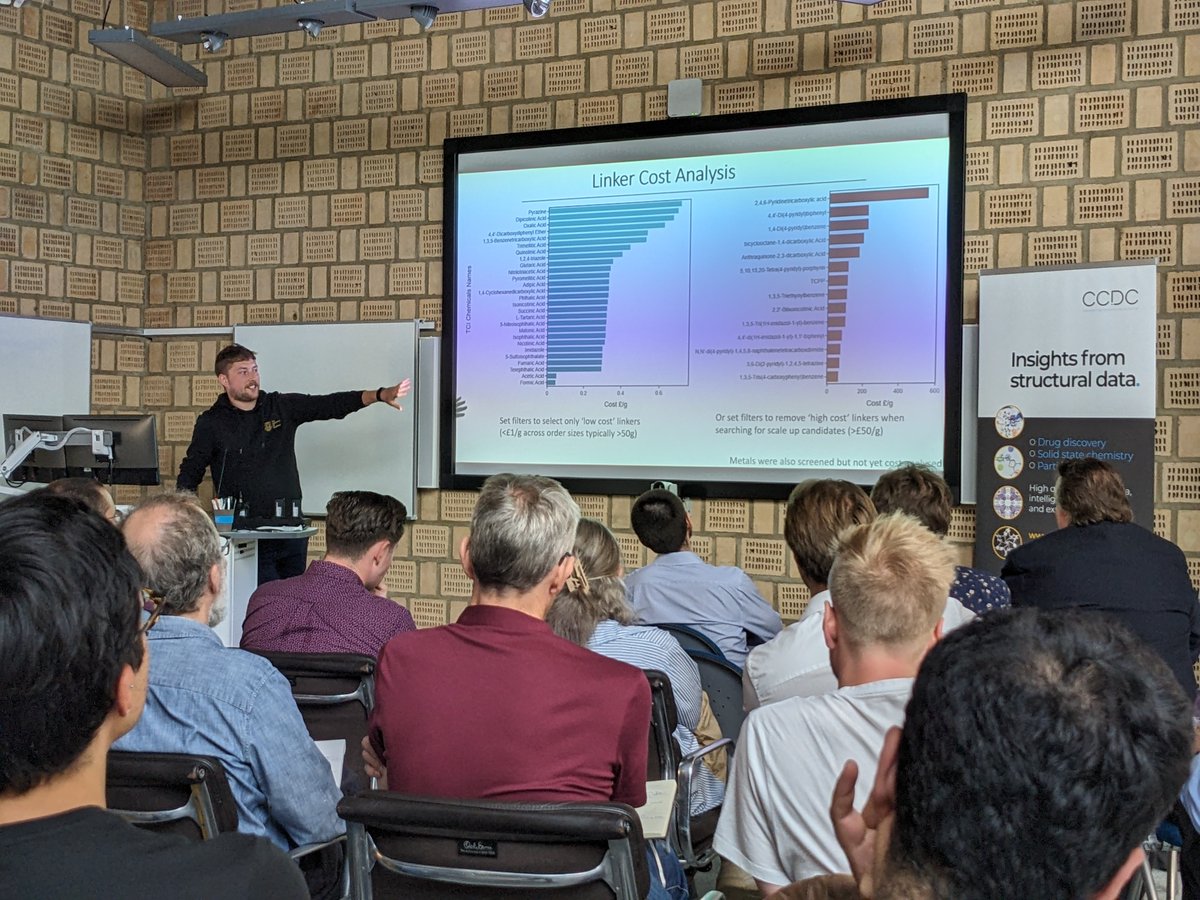 CCDC Cambridge (@ccdc_cambridge) on Twitter photo Another great #ScienceDay talk by <a href="/lawsonglasby/">Lawson T Glasby</a>, who presented his PhD work on improving topological characterization of #MOFs using the CSD Python API. This work is with <a href="/MoghadamPeyman/">Peyman Z. Moghadam</a> and Prof. Joan Cordiner <a href="/sheffielduni/">The University of Sheffield</a>.
🔗 Access the CSD Python API hubs.ly/Q01YYF6S0 Another great #ScienceDay talk by <a href="/lawsonglasby/">Lawson T Glasby</a>, who presented his PhD work on improving topological characterization of #MOFs using the CSD Python API. This work is with <a href="/MoghadamPeyman/">Peyman Z. Moghadam</a> and Prof. Joan Cordiner <a href="/sheffielduni/">The University of Sheffield</a>.
🔗 Access the CSD Python API hubs.ly/Q01YYF6S0
