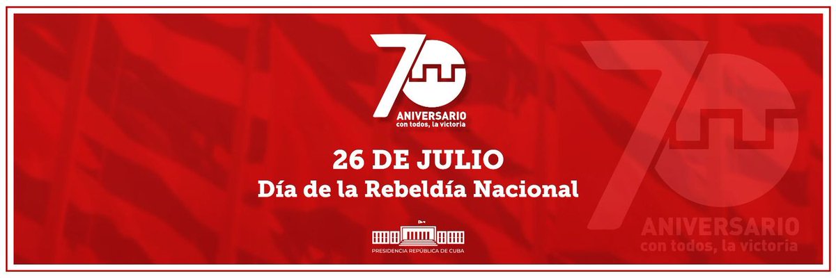 Felicidades al pueblo cubano en el #DíaDeLaRebeldíaNacional. #ConTodosLaVictoria