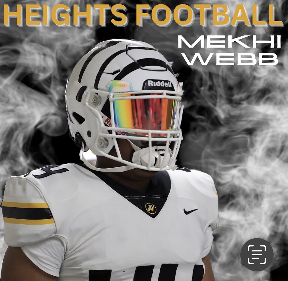 Mac Stephens I see you @_Khi216 🔥🔥🔥#HeightsFootball ⚫️🏈🟡