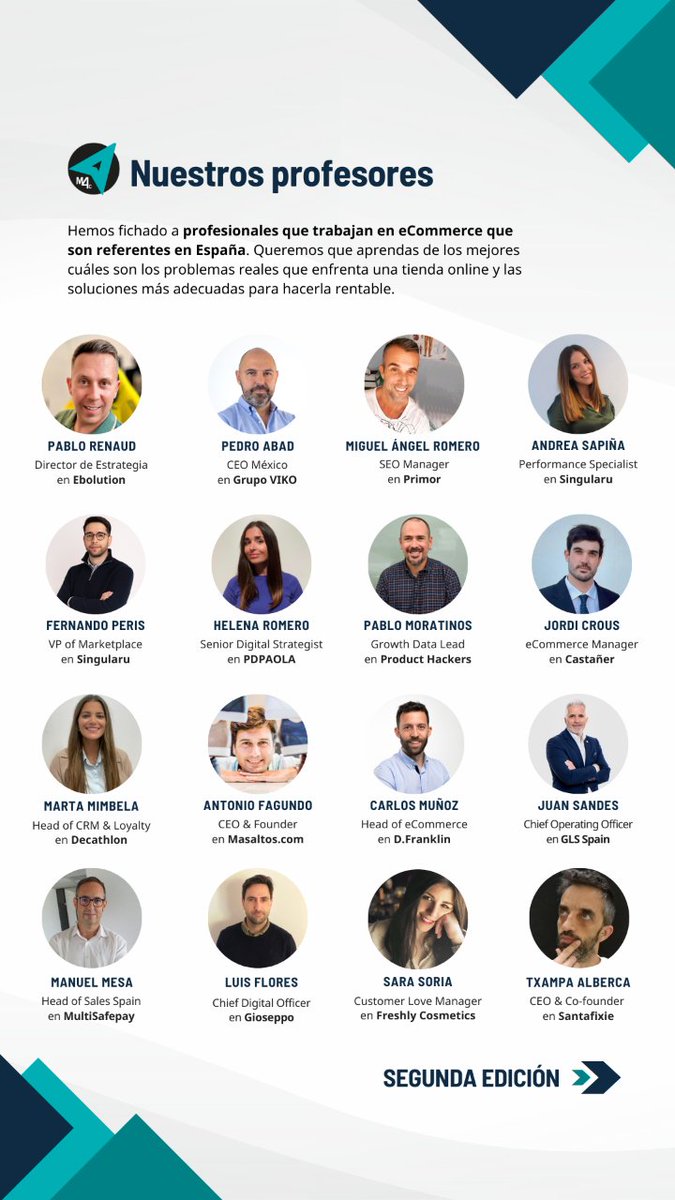 Elev8 (@elev8_eyds) on Twitter photo <a href="/Mkt4eCommerce/">Marketing4eCommerce</a> <a href="/rubenbaston/">Rubén Bastón</a> <a href="/pablo_renaud/">Pablo Renaud</a> <a href="/adrianaira3/">Adrián Aira</a> <a href="/rubenferreiro/">Rubén Ferreiro</a> <a href="/pedroabad/">pedroabad</a> <a href="/VIKO/">VIKO</a> Para la #Certificación de #eCommerce Specialist hemos fichado a #profesionales que trabajan en negocios online referentes en España.
Aprenderás de ellas y ellos cuáles son los problemas reales que enfrenta un eCommerce y las soluciones más adecuadas para hacerlo más #rentable. <a href="/Mkt4eCommerce/">Marketing4eCommerce</a> <a href="/rubenbaston/">Rubén Bastón</a> <a href="/pablo_renaud/">Pablo Renaud</a> <a href="/adrianaira3/">Adrián Aira</a> <a href="/rubenferreiro/">Rubén Ferreiro</a> <a href="/pedroabad/">pedroabad</a> <a href="/VIKO/">VIKO</a> Para la #Certificación de #eCommerce Specialist hemos fichado a #profesionales que trabajan en negocios online referentes en España.
Aprenderás de ellas y ellos cuáles son los problemas reales que enfrenta un eCommerce y las soluciones más adecuadas para hacerlo más #rentable.