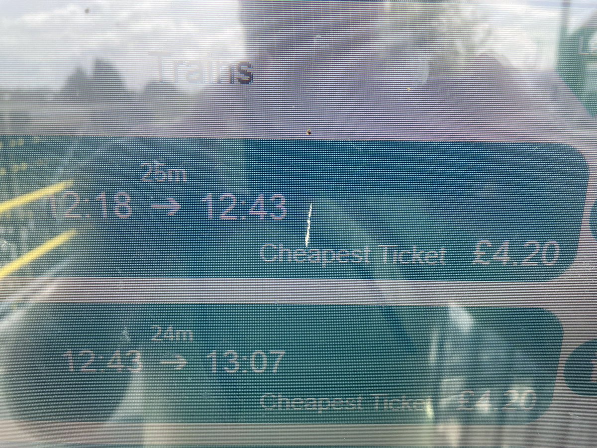 The reality of ‘just use the machine’.  I was helping an elderly person buy a ticket because they were struggling. via the machine £4.20. On my app it is £2 so they had to pay over twice as much as because they don’t have access to the app. Fucking crooks