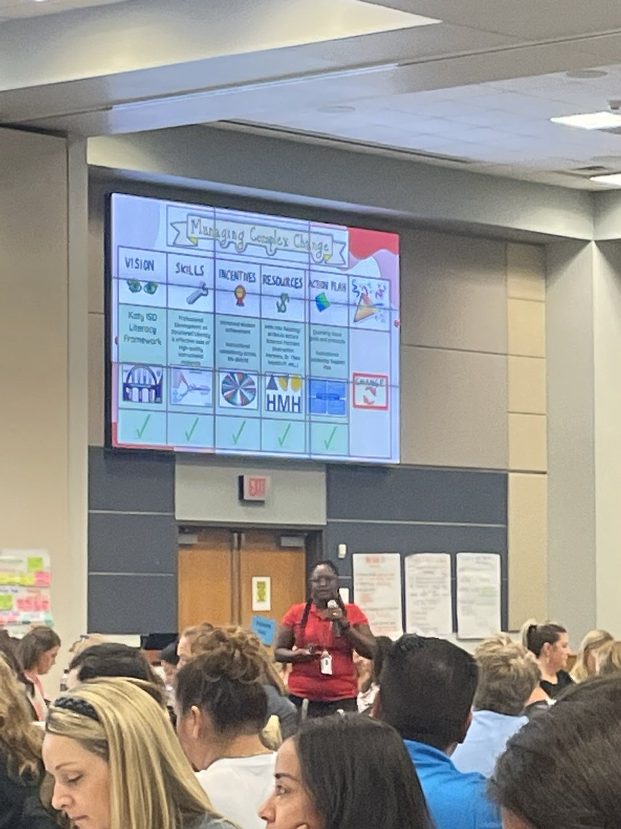 The Dr. @SaneeBell bringing the inspirational Change Management WORD 🔥 this morning at @katyisd Admin Conference! 🙌🏼PREAAAAAAACH! 👏🏼👏🏼👏🏼 #katyisd #KatyISD #BacktoSchool2023