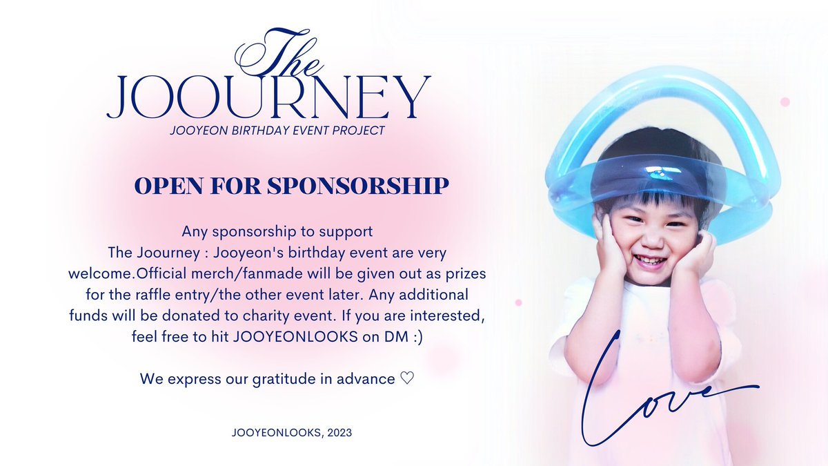 JOOYEONLOOKS's tweet photo. <  𝐨𝐩𝐞𝐧 𝐟𝐨𝐫 𝐬𝐩𝐨𝐧𝐬𝐨𝐫𝐬𝐡𝐢𝐩𝐬 >

Hi, Villains!
Beside the donations, any sponsorship to support our events are very welcome 😊

You can check the poster below for more info, kindly dm us if you're interested. Thank you 🩷

#TheJoourney
#Jooyeon #주연 #XdinaryHeroes https://t.co/BpTlGkpX2e