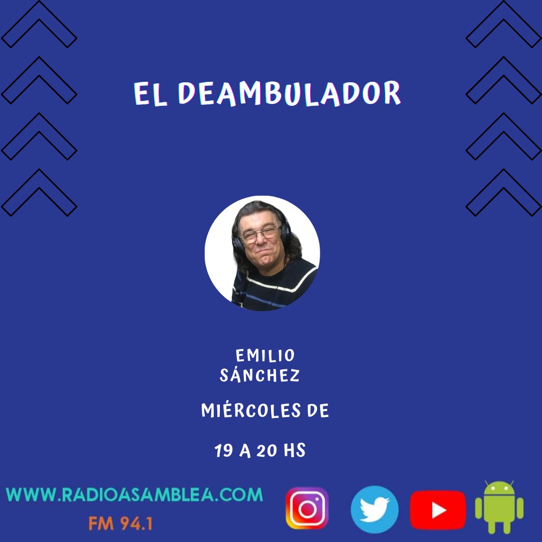 radioasamblea's tweet photo. 🎧 Descubre un mundo de historias y aventuras con #ElDeambulador. 🗺️📚 Acompaña a nuestro intrépido presentador en este viaje radiofónico todos los miércoles a las 19 hs. ¡No te lo pierdas! 🎙️ #RadioCultural #ProgramaRadio #Entretenimiento https://t.co/I0qXYAeCaU