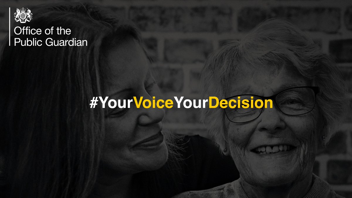 If you lose the power to make certain decisions, a lasting power of attorney (LPA) keeps those decisions with the people you trust.  
 
Start a conversation today. Find out more: 
powerofattorney.campaign.gov.uk/?utm_source=ow…

#YourVoiceYourDecision