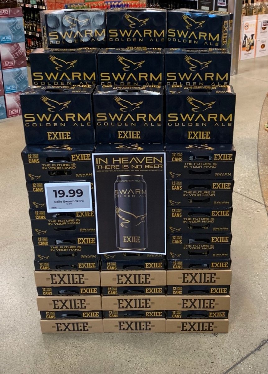 12 packs are starting to land in Des Moines! If you are on RAGBRAI or live in the area, be on the lookout! This stack happens to be at the Fluer Hy-Vee! <a href="/IowaSwarm/">SWARM</a> #RAGBRAI #iowaswarm