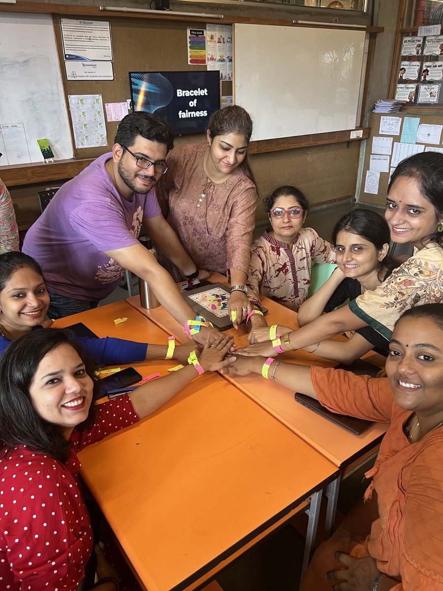 pooh_it_is's tweet photo. ‘Fairness’ month
Teachers crafted bracelets symbolizing "one size doesn't fit all" &learned to cherish fairness in all aspects of life.Embracing IB mission & FS values, we're fostering community that celebrates diversity&empathy! #FSways #fairness #FShappenings #IBPYP #IBTogether https://t.co/pb6NJU9p18