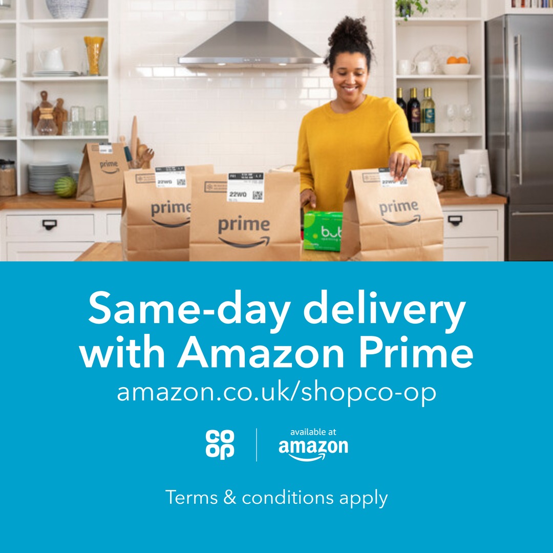 🙌 Shop @coopuk on Amazon and get £20 off when you spend over £60 – use code COOP20OFFER. Exclusively for Amazon Prime members shopping in postcodes where Co-op is available on Amazon. T&Cs apply. Shop now 🛒 coop.uk/3PFw8tk