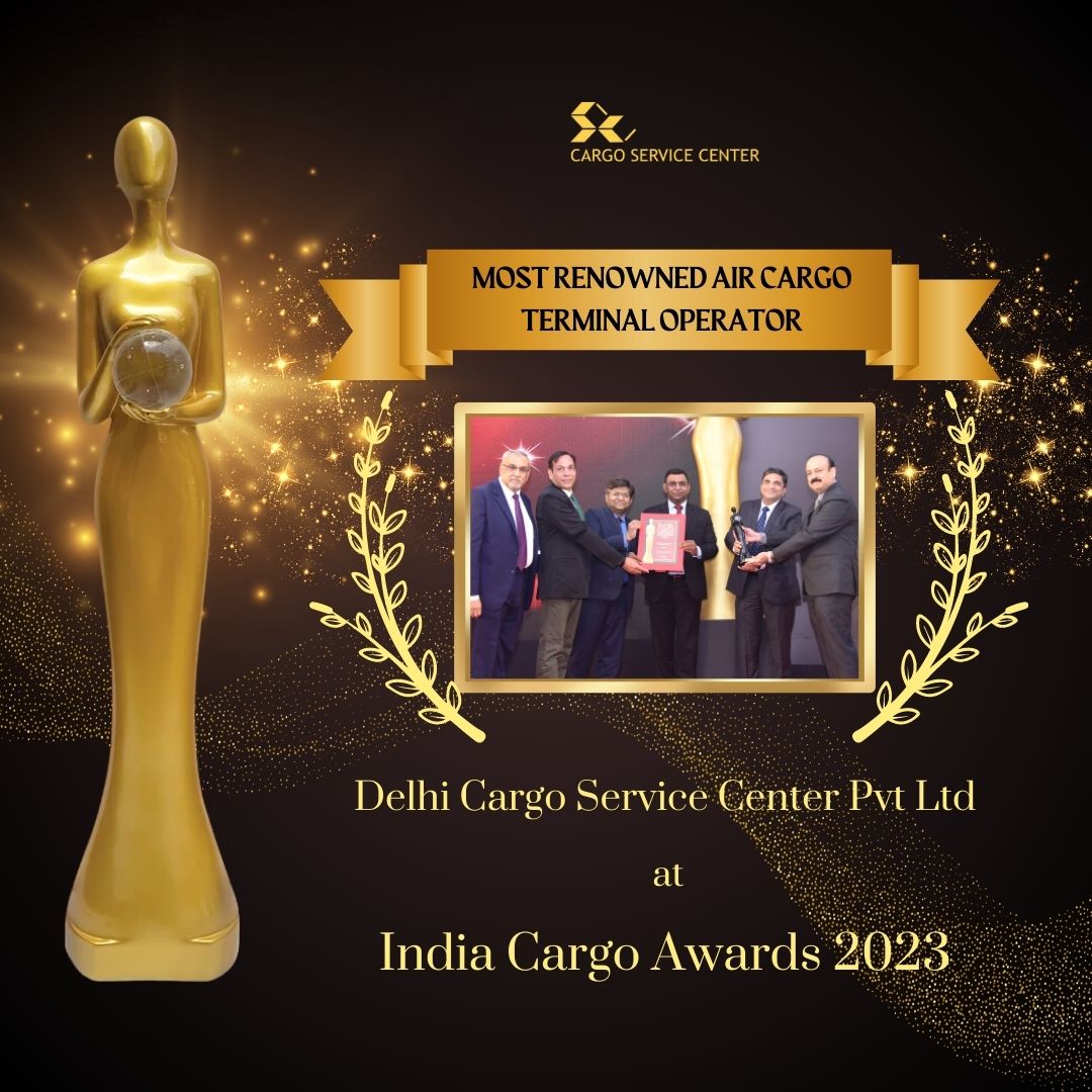 Delhi Cargo Service Center Pvt Ltd receives the prestigious India Air Cargo Award for being the leading air cargo terminal operator. Grateful for the support, we'll continue excelling in the industry. Thanks to the India Air Cargo Awards for the recognition.