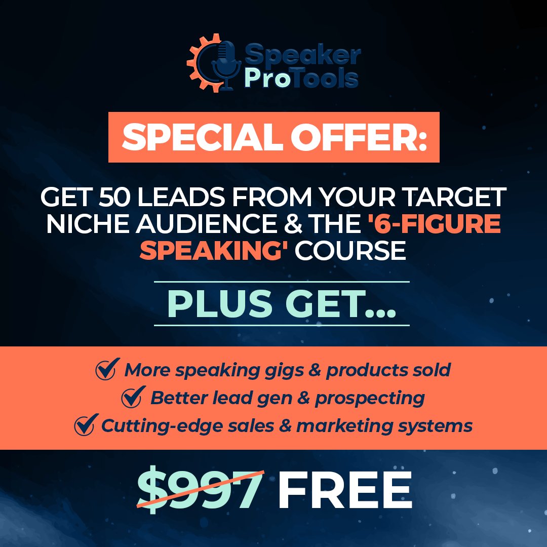 inspirespeakers's tweet photo. Maximize Your Income With Speaker Pro Tools CRM Growth System (&amp; Get 50 Hot Ai Leads) - https://t.co/4L7tUV8Lsq https://t.co/Z6tfKF8yd1
