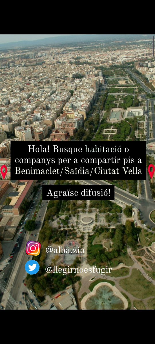 llegirnoesfugir's tweet photo. Hola! Busque pis a 📍València per al pròxim curs 23-24. https://t.co/8wbQM7Q49v