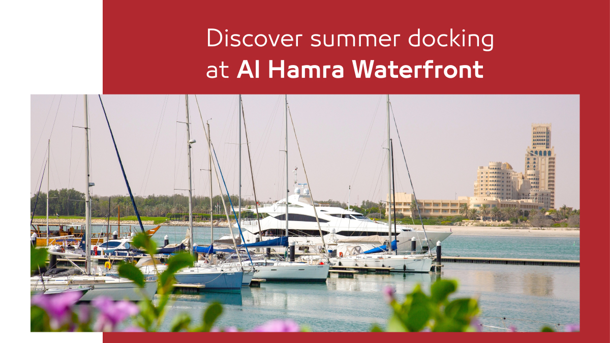 alhamraofficial's tweet image. Looking for a summer berthing spot? The Royal Yacht Club of Ras Al Khaimah offers 220 berths for motor and sailing yachts, top-tier services, and a unique location to meet your needs—contact reception@alhamramarina.com.

#RasAlKhaimahReimagined by #AlHamra #UAE #AlHamraWaterfront