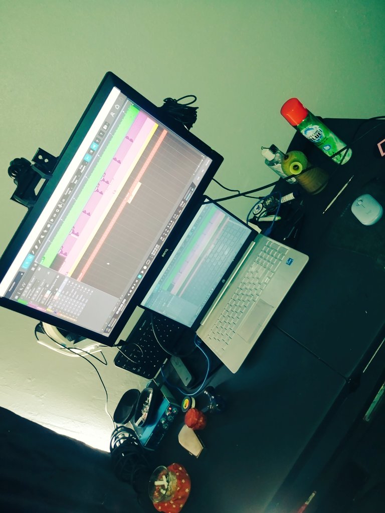 metal4life60's tweet photo. New program! New setup! New tunes! Very anxious to kick the workdays ass and get home and continue my project to piss neighbors off again. Thanks babe! #WednesdayMotivation #Wednesdayvibe #2023Betterment #Presonus #StudioOnePro6 #Metalhead #Metalworker #EDM #Project https://t.co/5e4UfMIPry