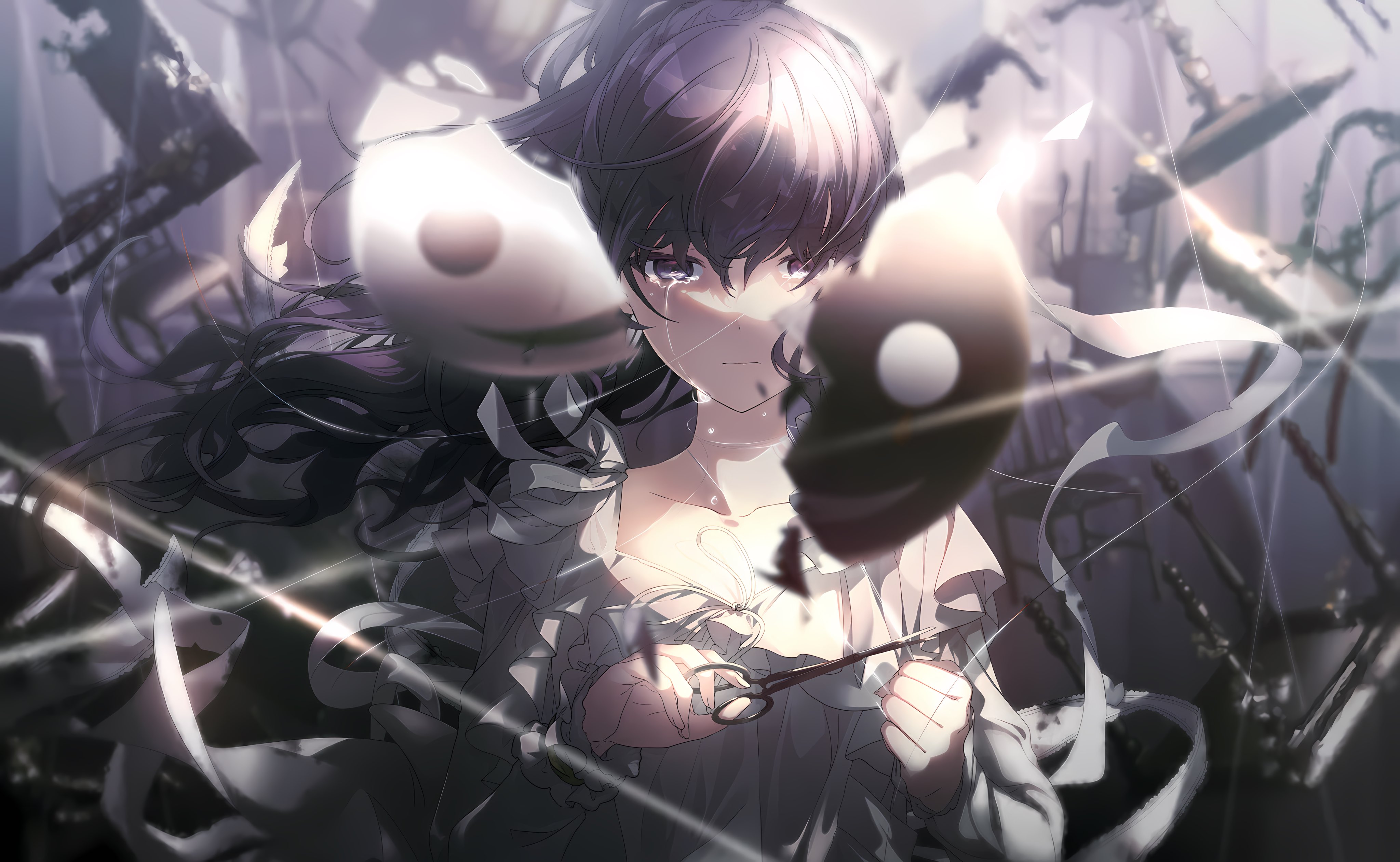 【即出荷】 黒い桜月夜のパイナップル  X: on ピンズ・ピンバッジ・缶バッジ