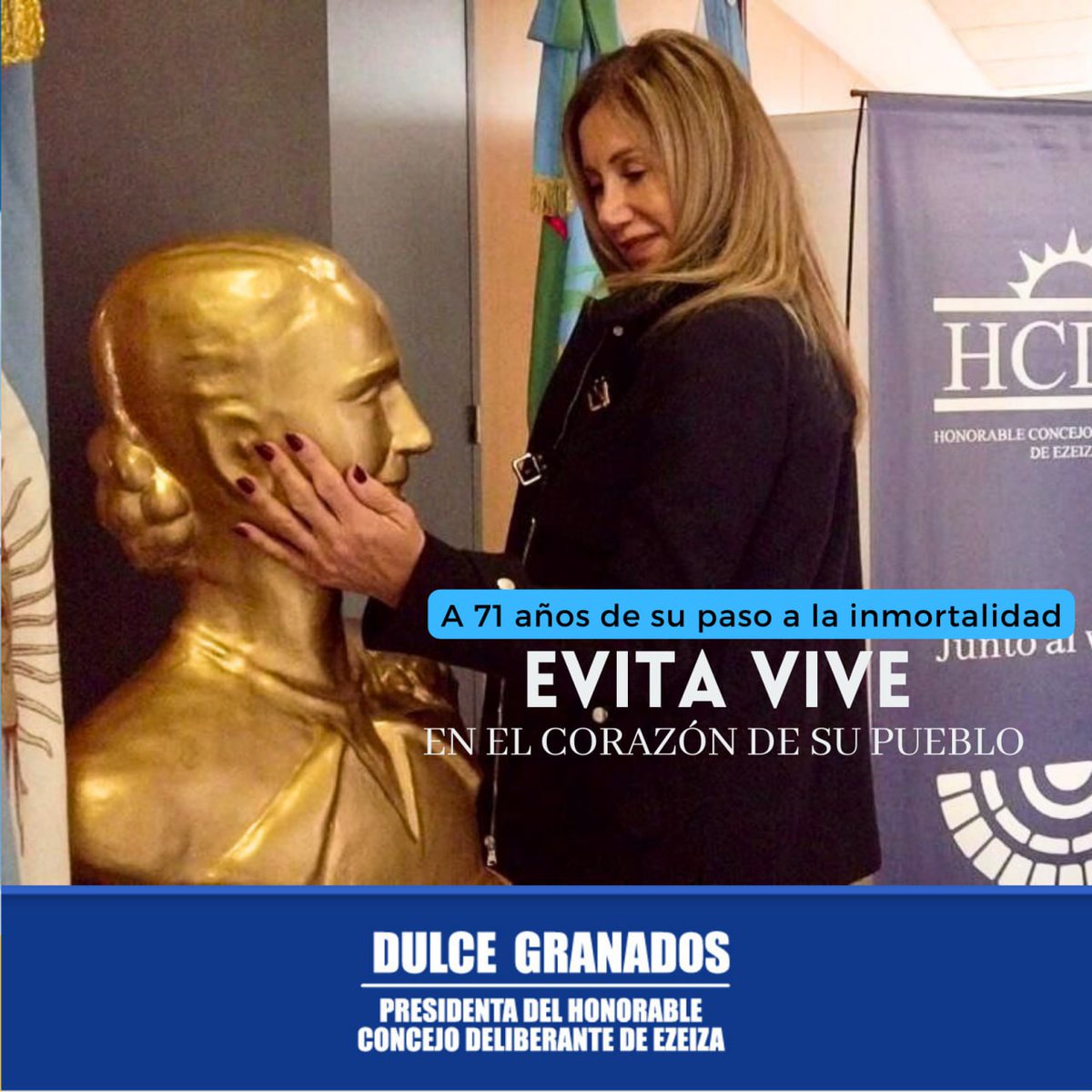 GranadosDulceOk's tweet photo. “Que de mí se diga (...) que hubo al lado de Perón una mujer que se dedicó a llevarle las esperanzas del pueblo, que luego Perón convertía en hermosas realidades y que a esa mujer el pueblo la llamaba cariñosamente Evita"

#EvitaEterna 🔹71 años de su paso a la inmortalidad. https://t.co/3qytw7RpaM