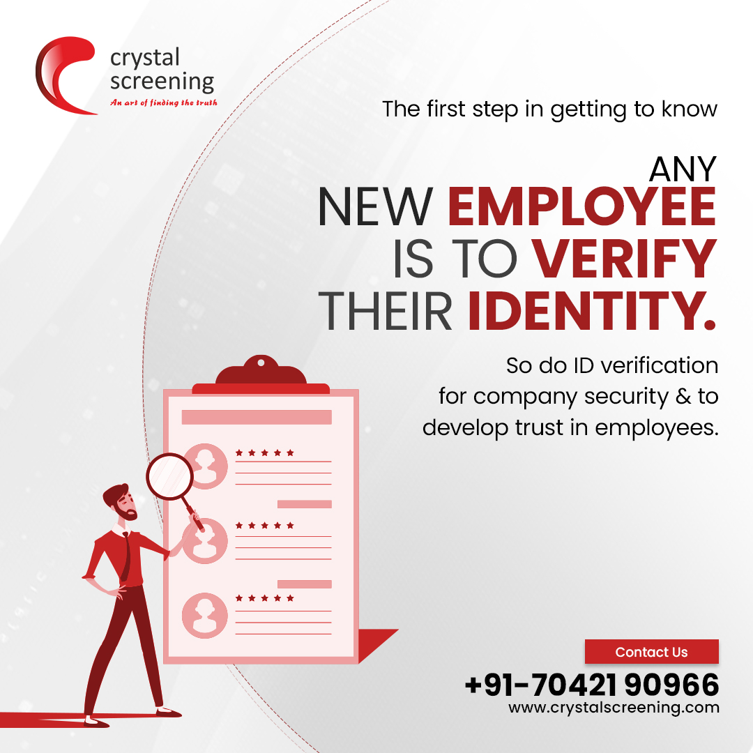 screen_crystal's tweet image. The first step in getting to know any new employee is to verify their identity. So do ID verification for company security and to develop trust in employees.

Verify Now 
+91-70421 90966
crystalscreening.com

#crystalscreening #IDverification #IDauthentication