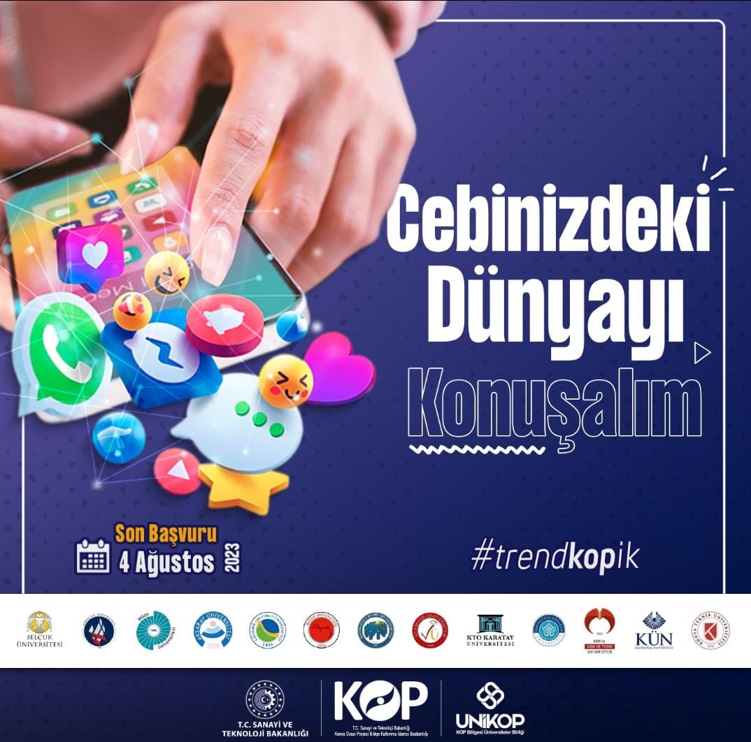 Kıymetli öğrencilerimiz; Konya Ovası Projesi Bölge Kalkınma İdaresi Başkanlığı’nın Nevşehir’de Ağustos ayı içerisinde düzenleyeceği ‘’Sosyal Medya’’ konulu toplantıya katılabilmek için aşağıdaki linkte yer alan başvuru formunu doldurabilirsiniz. 

Toplantıya davet edilmeniz