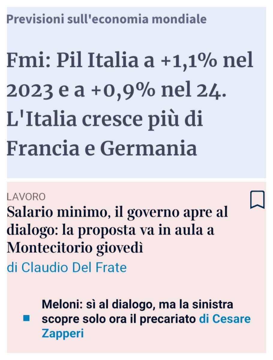 Dalla triste PROPAGANDA dei Sinistri, alla apprezzabile (per gli italiani) REALTÀ della #Meloni.
Avanti così👏🏼