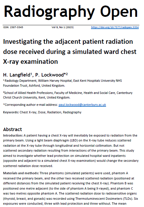 New paper out today, good to see students research work published @CanterburyCCUni @OsloMet @EKHUFT doi.org/10.7577/radope…