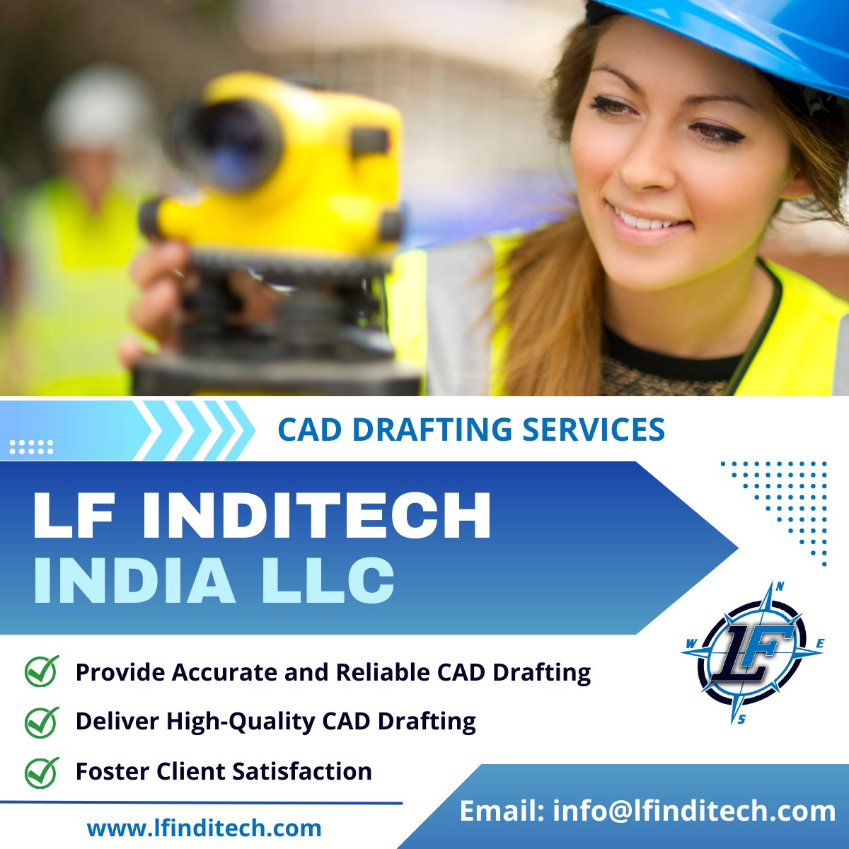 LF_Inditech's tweet image. Precision in every line, excellence in every design. 
Discover the power of our CAD drafting services.

 Contact Us Today!👇

#landsurveying #surveying #drafter #surveyor #alta #boundary #business #topography #surveyorlife #subdivision #civil3d