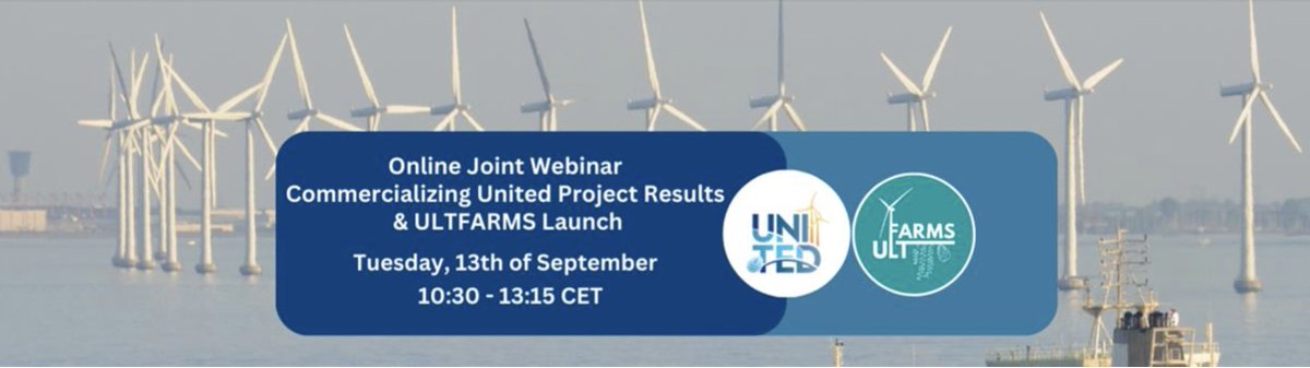 Interesting webinar coming up that will interest our partners and stakeholders🤓 ➡️ bit.ly/WEBINAR-UNITED……
#marinemultiuse #oceanmultiuse #RenewableEnergy #fisheries #aquaculture