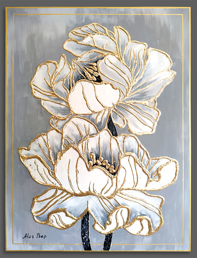 AlexShep_Studio's tweet photo. 2 White Flowers🌼💮 Interior paintings:
Acrylic painting, canvas, varnish, gilding 60x76cm

#flowerart #artflower #interiorpaintings #aster #flowerpainting #artist #ukartist #ukart
#alexshep_studio https://t.co/thA8oN0yeN
