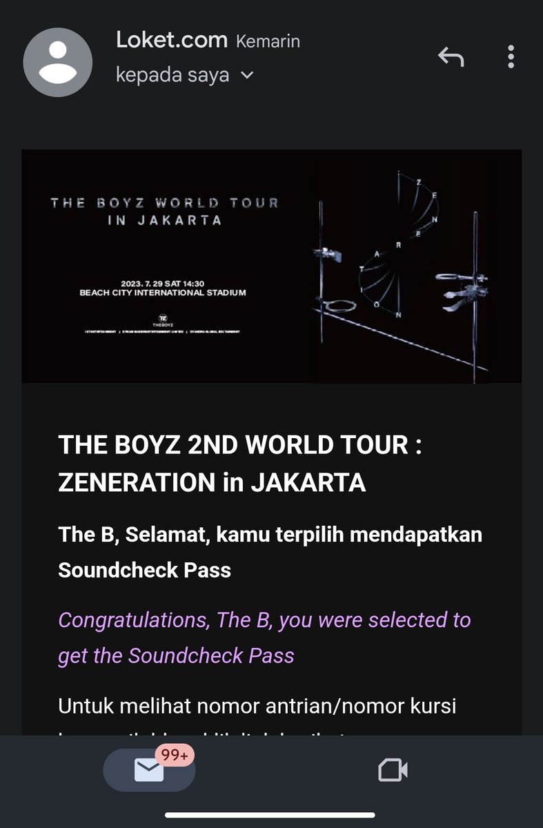 BobaChocolatte's tweet photo. Help RT
WTS ticket The Boyz Zeneration in Jakarta

QN 345
Benefit Sound Check Pass

- jual harga sesuai web
- Surat Kuasa

boleh komen/dm aja

#theboyz #theboyzinjakarta #ZENERATIONinJAKARTA https://t.co/IqoKrGYUyj