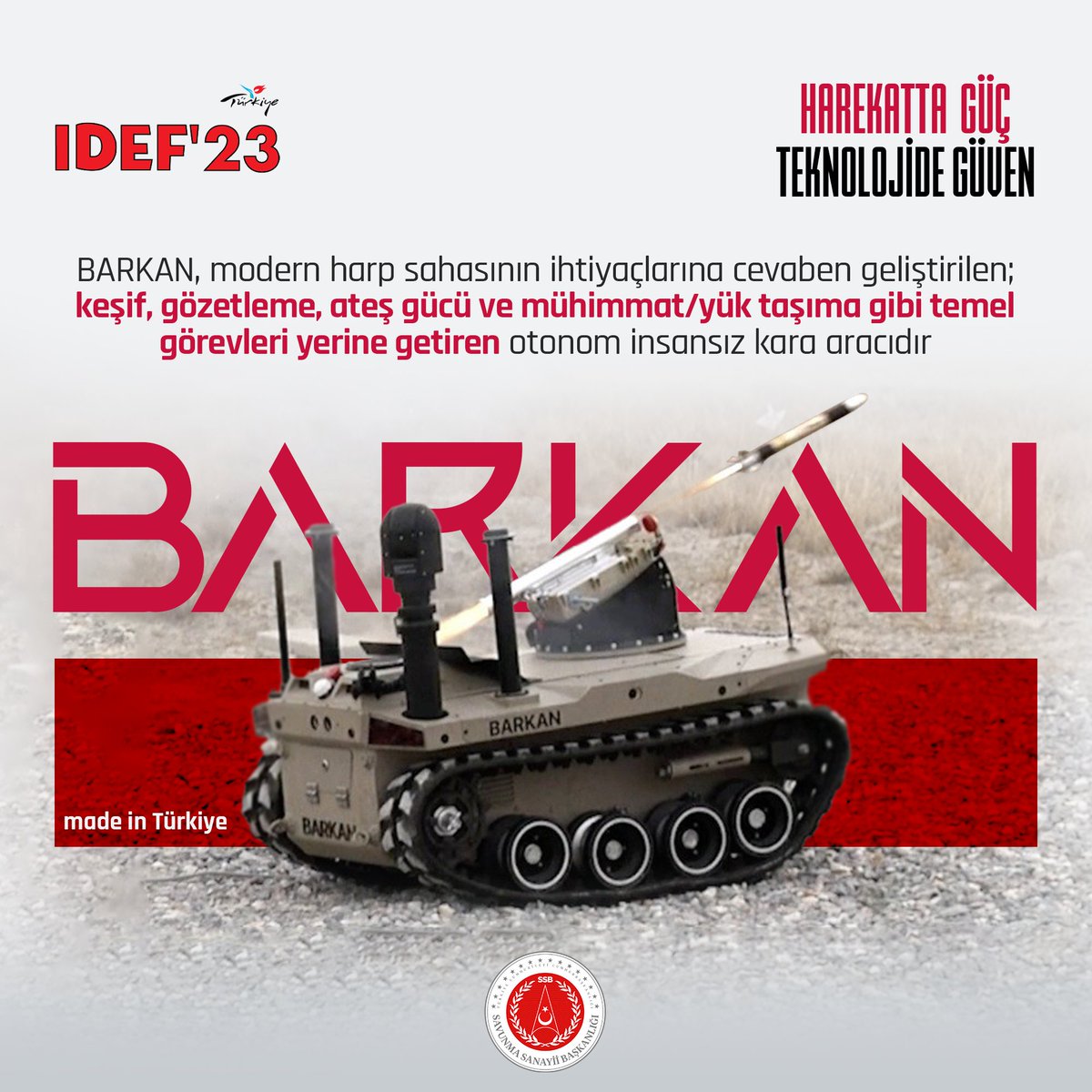 Türkiye'nin yapay zekalı gücü #BARKAN İnsansız Kara Aracı #IDEF2023'te... @HAVELSANResmi