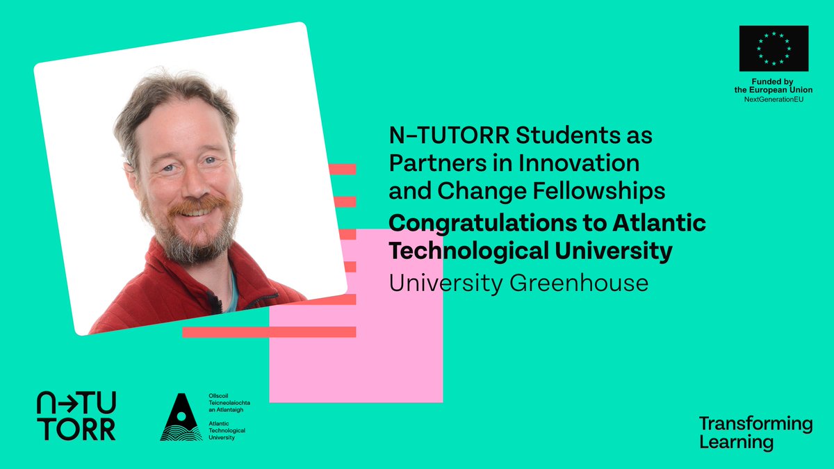 #NTUTORRFellowships

In <a href="/atu_ie/">Atlantic Technological University</a> a project to build a university greenhouse has been awarded funding

Students from Outdoor Education, Social Care &amp; Early Childhood Education + Care will learn shareable skills in harvesting fresh produce: bit.ly/44S1AbW

#NextGenerationEU