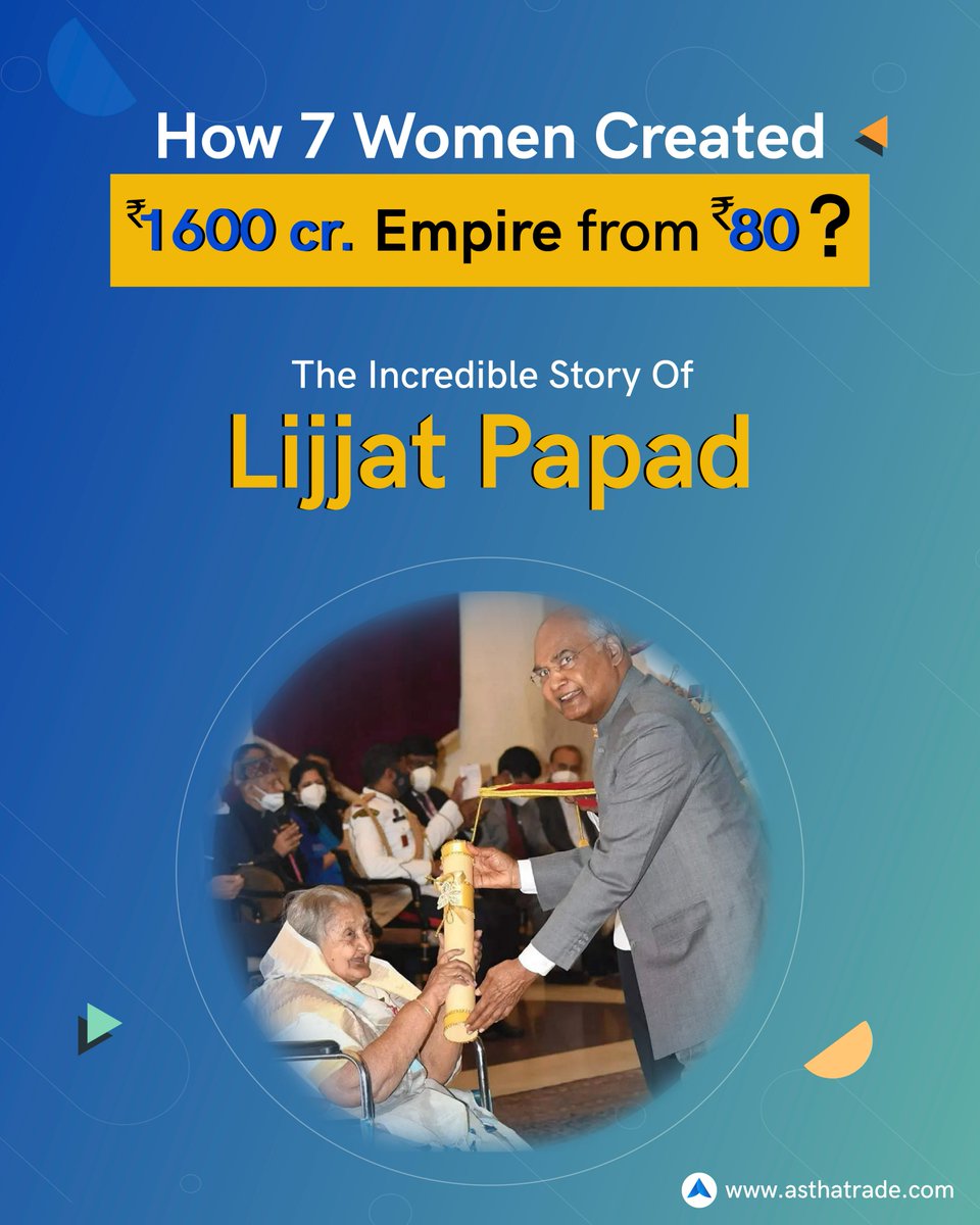 RupeezyOfficial's tweet photo. 1/8
“You don’t need a formal education to make it big” is what tells the story of Lijjat Papad

In an era of machines and corporate professionalism, how a cooperative movement became so big?

A 🧵

#Nifty #banknifty #investing https://t.co/v9vWUxatgo