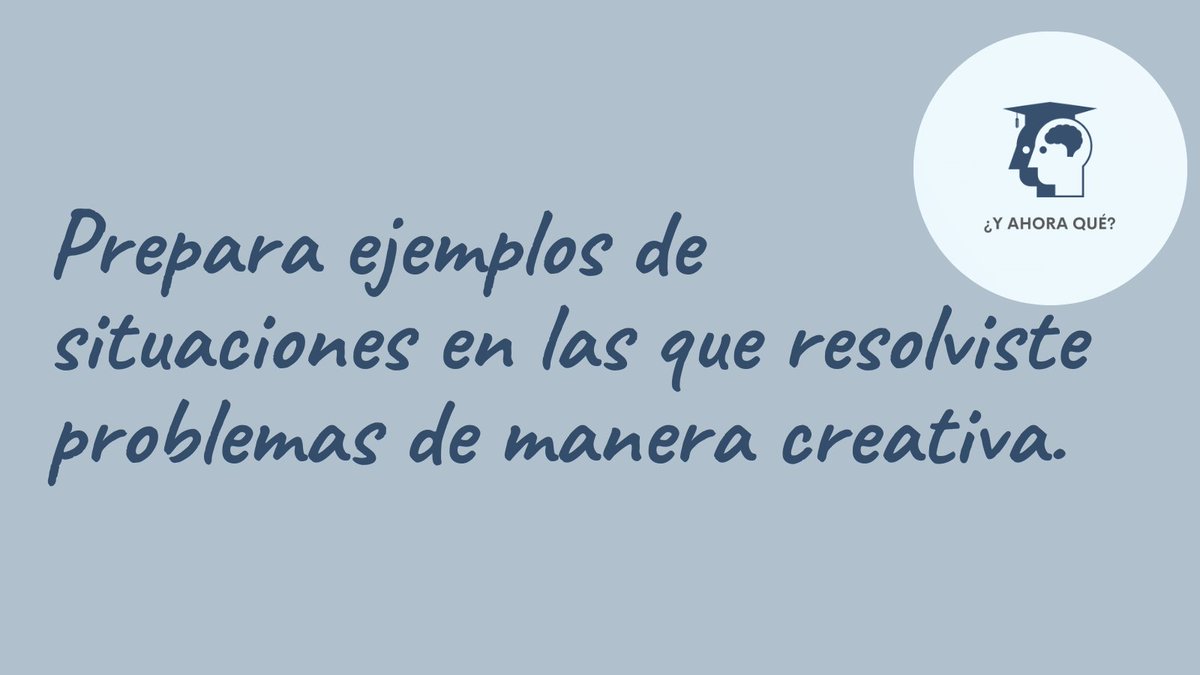 YAhoraQueOF's tweet photo. 💡🗣️ Prepara ejemplos de situaciones en las que resolviste problemas de manera creativa. #Empleo #Trabajo #ResoluciónDeProblemas #CreatividadProfesional https://t.co/DjJqqt8pJj