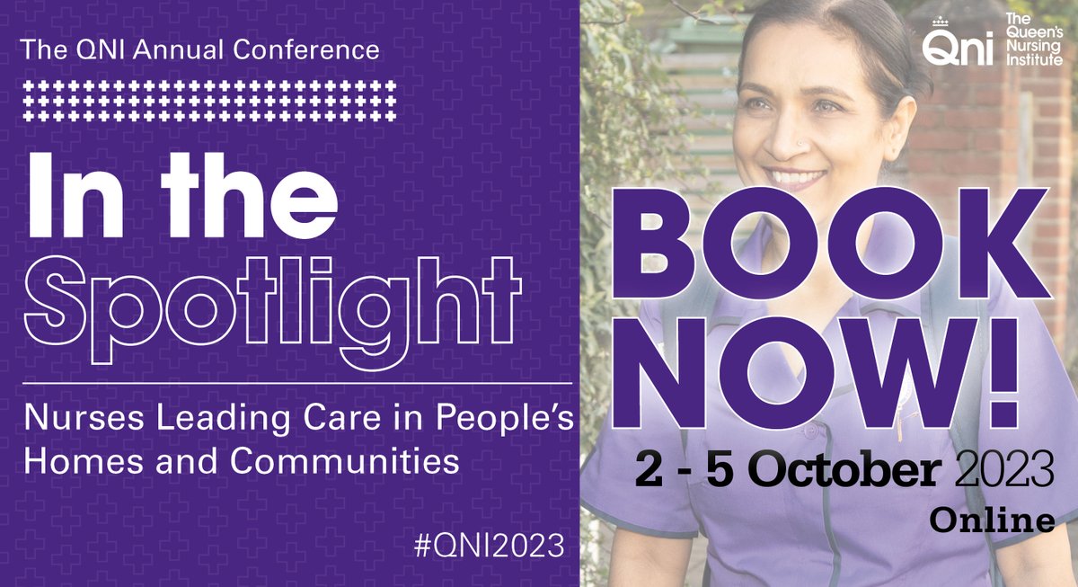 Have you booked your place at our free online conference #QNI2023? All #nurses working in the #community and #primary care and all #AHPs are warmly invited. It will feature a great range of inspiring sessions and speakers. See the programme and book here: qniannualconference2023.vfairs.com