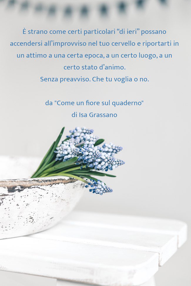 IsaGrassano's tweet photo. È strano come certi particolari “di ieri” possano accendersi all’improvviso nel tuo cervello e riportarti in un attimo a una certa epoca, a un certo luogo, a un certo stato d’animo. Senza preavviso. Che tu voglia o no.
Come un fiore sul quaderno 📖
#libri #ristampa #frasibelle https://t.co/tZ3cdgRQa0