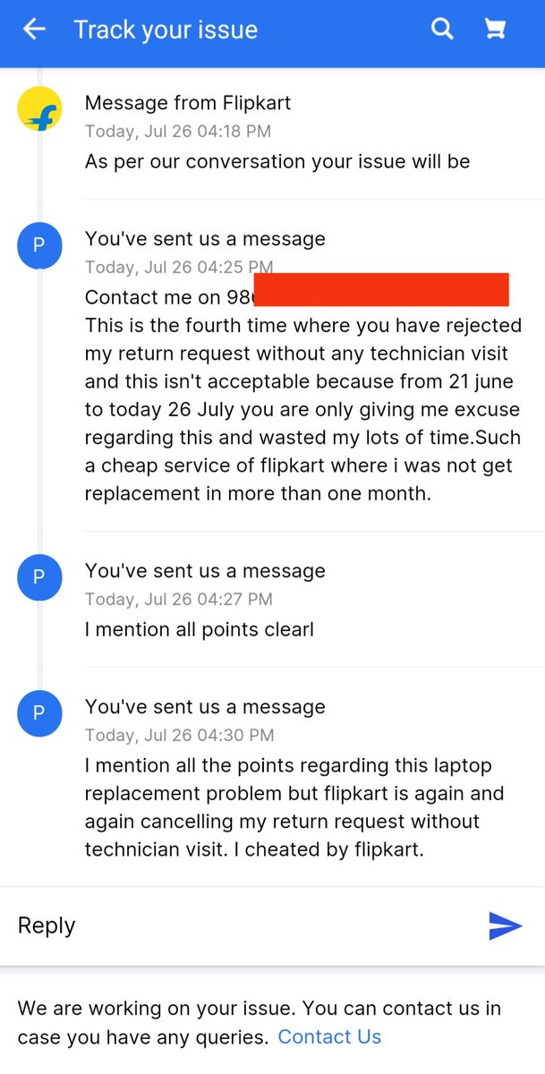 ankit_k_ydv's tweet photo. #fraud
@flipkartsupport  @Flipkart 
I ordered a laptop from flipkart that was my biggest mistake because flipkart is a fraud.I was unable to replace laptop in replacement period because of their technical problem and i wasted my money as well as time.i want my replacement/refund. https://t.co/JPOKEmYzp7