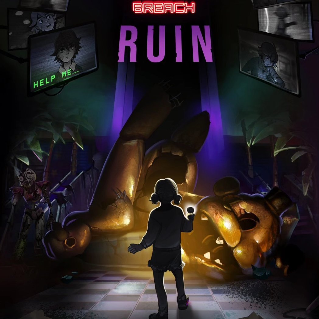 Nephiliatwitch's tweet photo. #FNAFRuin Who else is exploring the ruins of the PizzaPlex? https://t.co/ykAkAUjAwA