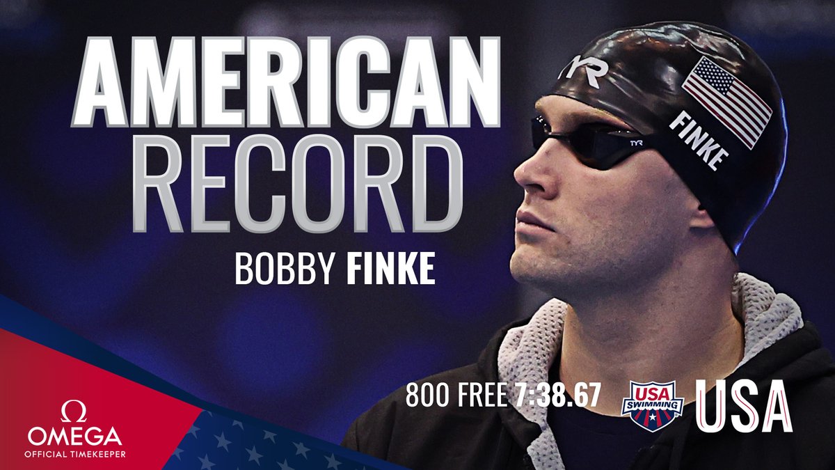 🚨NEW AMERICAN RECORD🚨

.<a href="/Robert_Finke/">Bobby Finke</a> breaks his American record that he set at the 2022 World Aquatics Championships in Budapest!

#AQUAFukuoka23