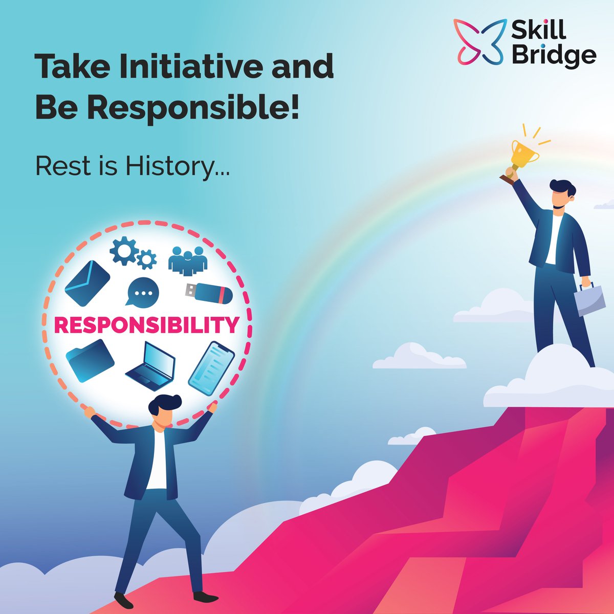 SkillBridge2023's tweet photo. 🌟 Embracing Responsibility and Initiative: A Path to Success 🌟
#ResponsibilityAndInitiative #EmbraceResponsibility #TakeInitiative #PersonalGrowth https://t.co/JJk3A9NS4z