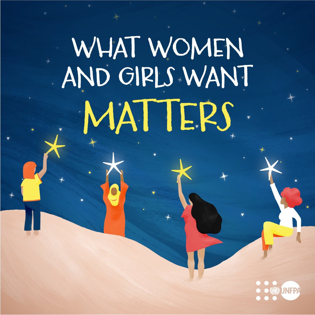 By listening to what women and girls want, we can harness the power of half the planet to tackle our greatest challenges.

📢 RT to join <a href="/UNFPA/">UNFPA</a> in uplifting the voices of women and girls!