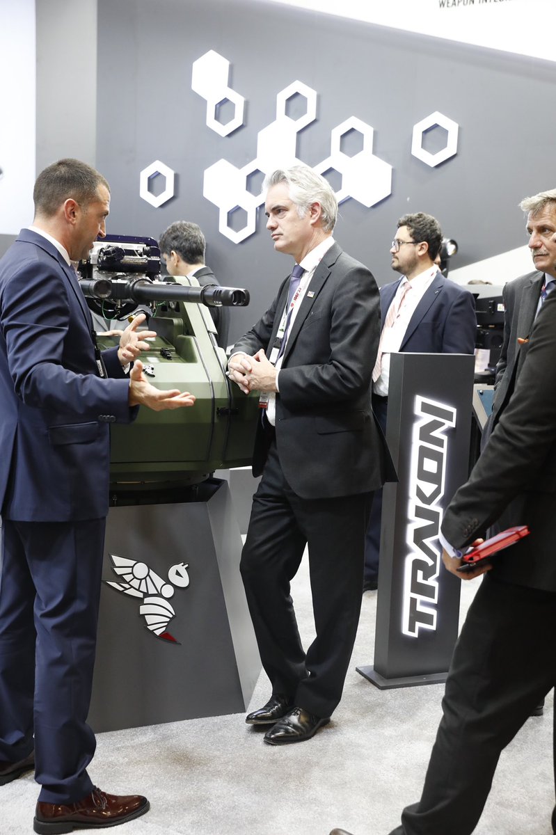 canikarms's tweet image. We are honoured to  welcome the Minister for Defense Procurement of United Kingdom, James Cartlidge and the official delegations at IDEF’23 #CANiK and #Unirobotics Booth.